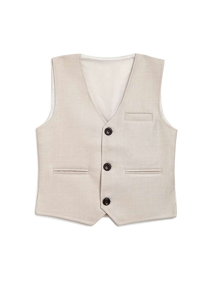 beige cotton blend waistcoats - 17267085 - Zoom Image - 0