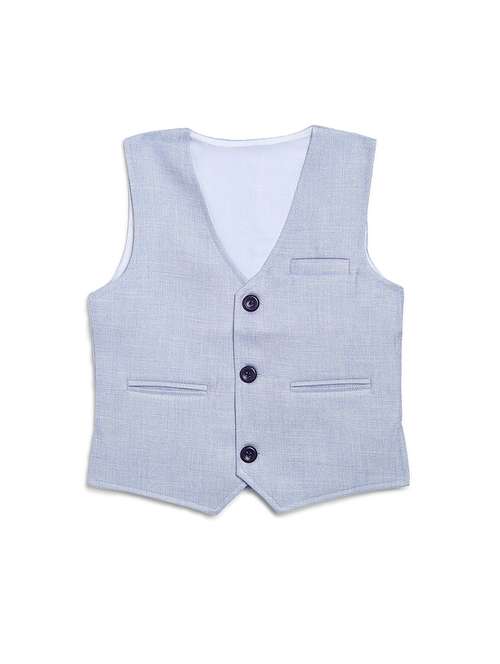 light blue cotton blend waistcoats  - 17267086 -  Standard Image - 0