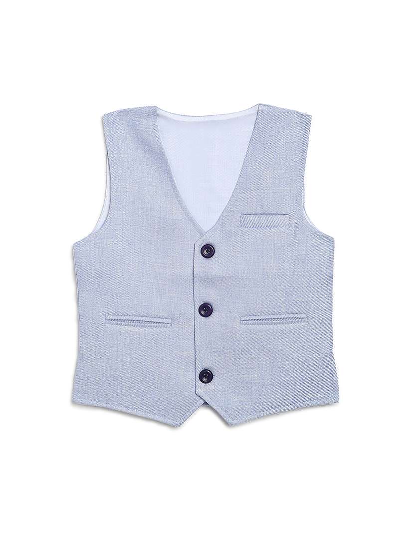 light blue cotton blend waistcoats  - 17267086 -  Zoom Image - 0