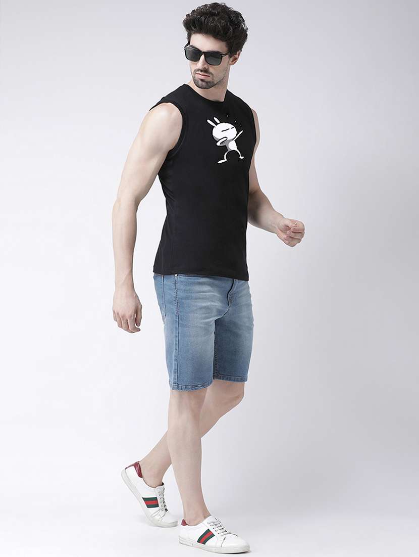 black chest print t-shirt - 17267484 -  Standard Image - 3