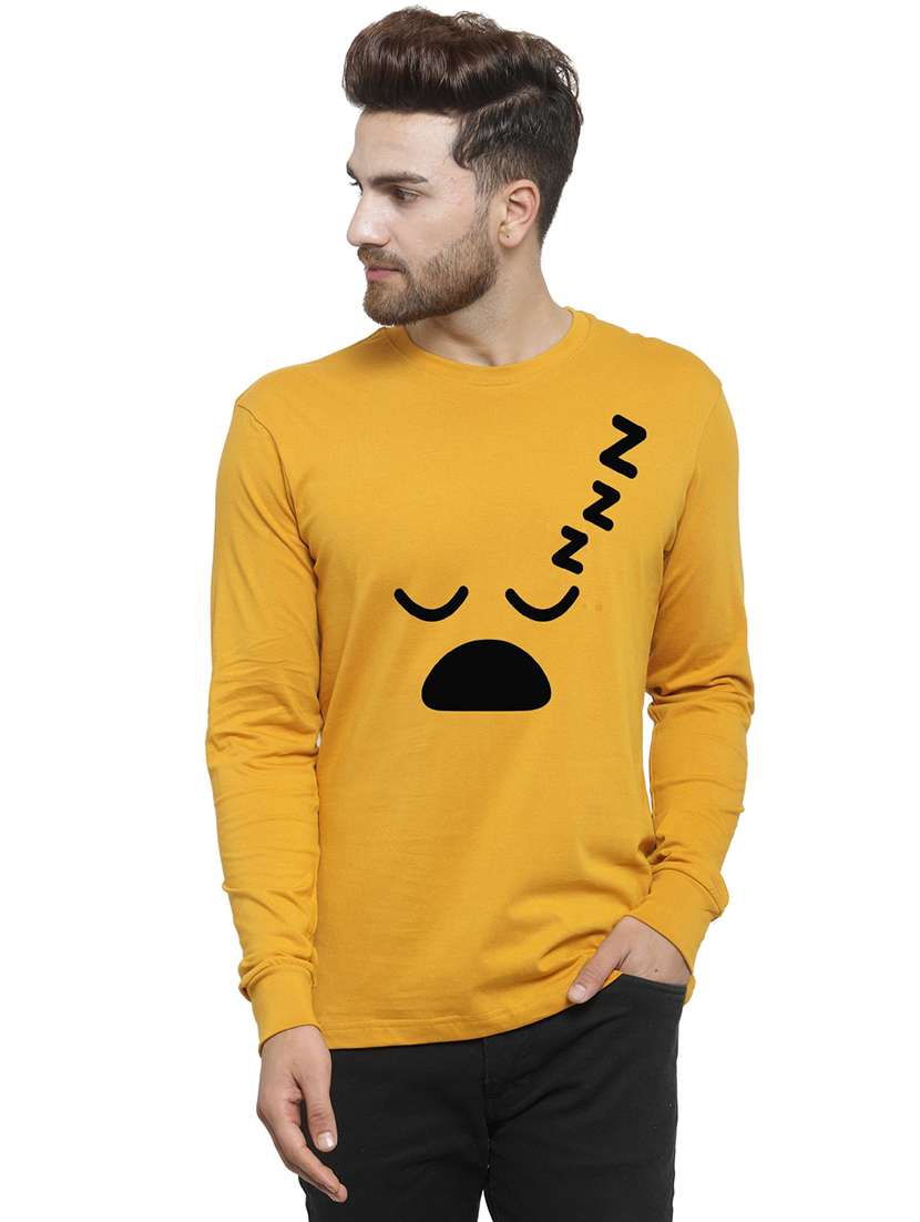 men front print long sleeve t-shirt - 17267494 - Zoom Image - 0