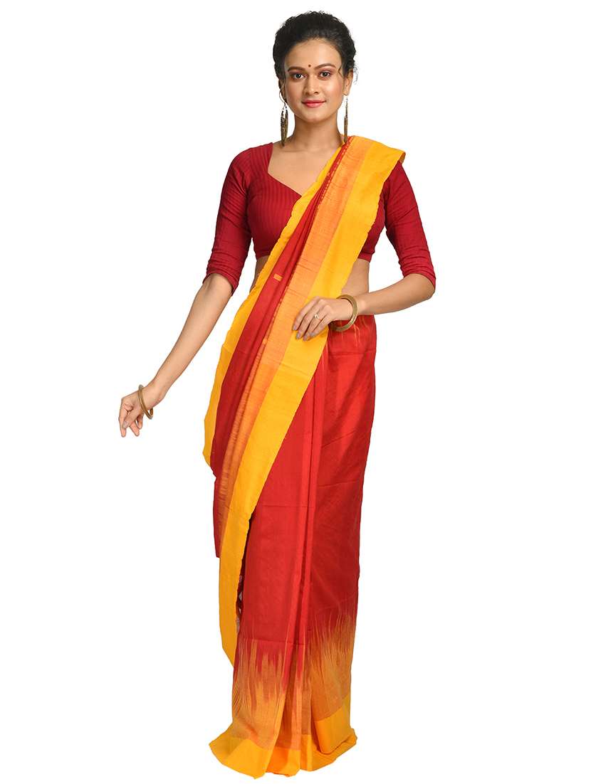 self design handloom saree with blouse