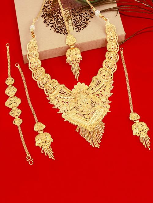 bridal one gram gold jewellery for women - 17269241 - Standard Image - 0