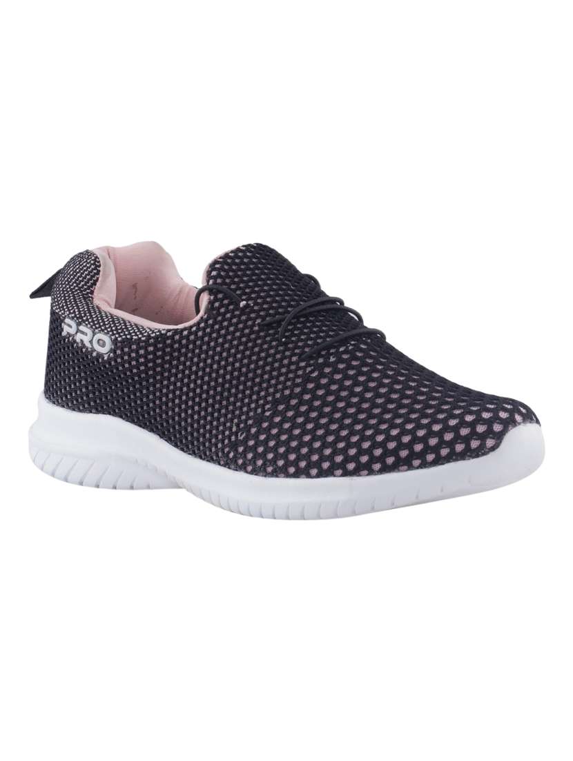 pink fabric laceup sneakers