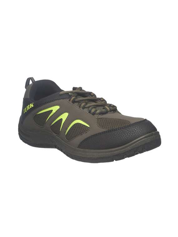men olive green lace-up sport shoes 