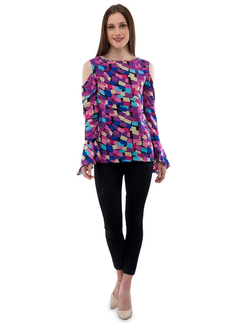 women's straight boat neck top - 17272383 - Standard Image - 3