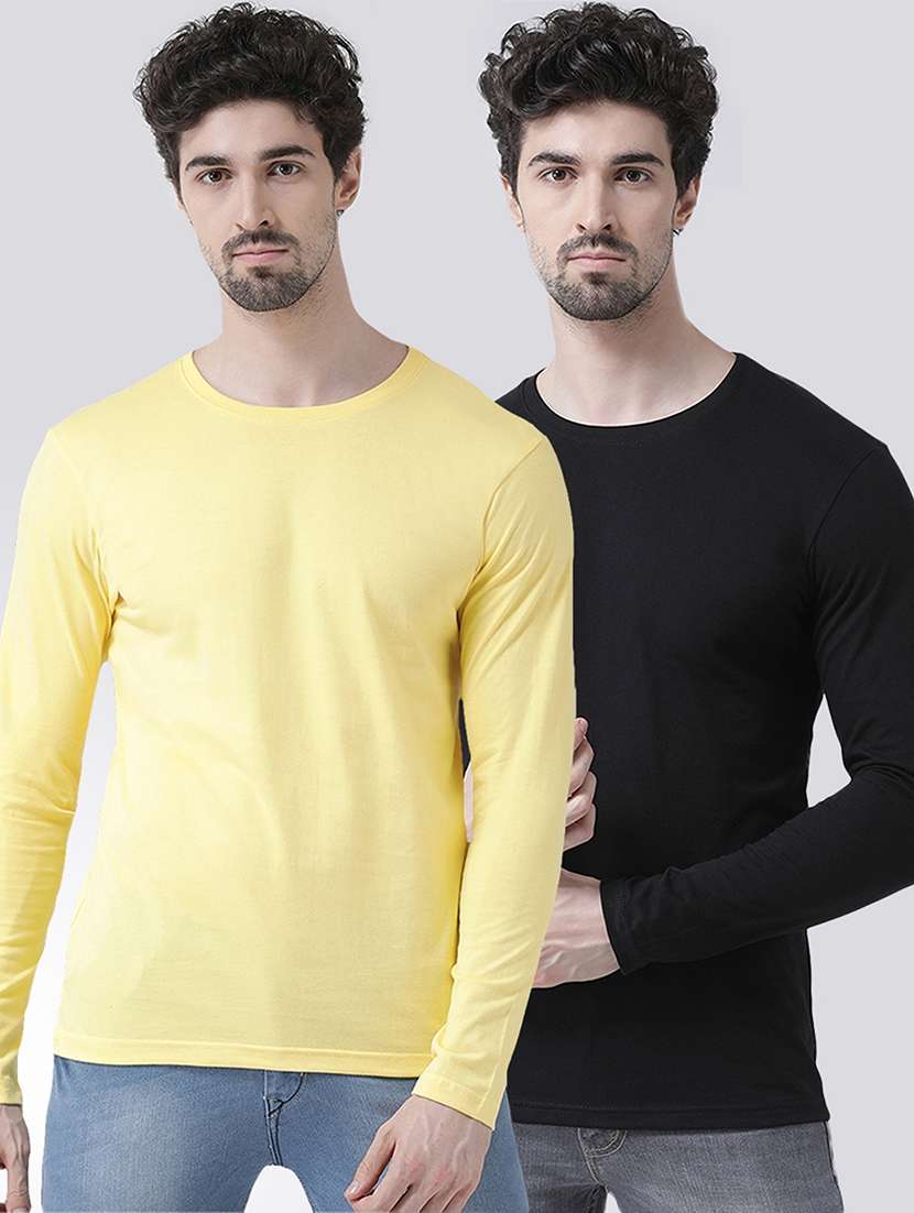 men pack of 2 solid t-shirts - 17272624 -  Zoom Image - 0