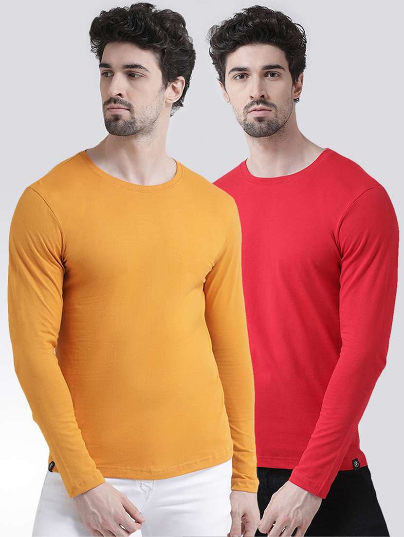 multi colored solid t-shirts combo - 17272652 -  Zoom Image - 0