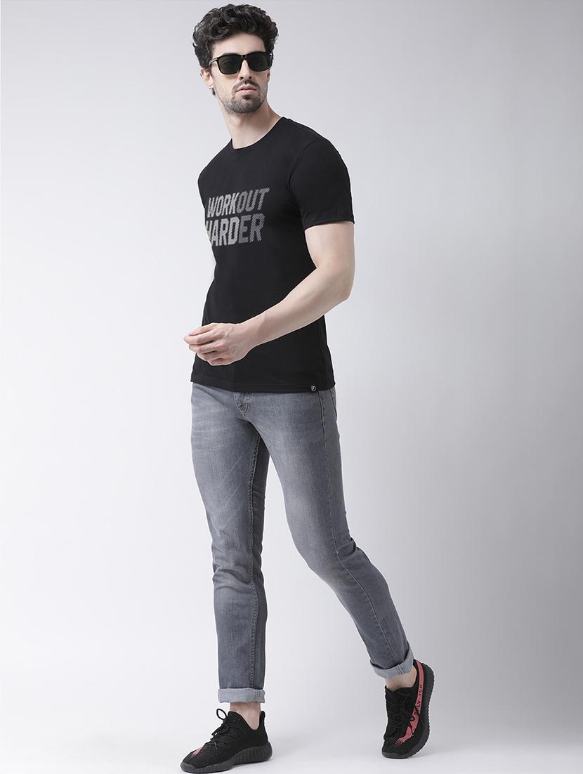 black chest print t-shirt - 17275168 - Standard Image - 3