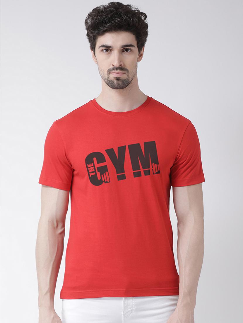 red chest print t-shirt - 17275170 - Zoom Image - 0