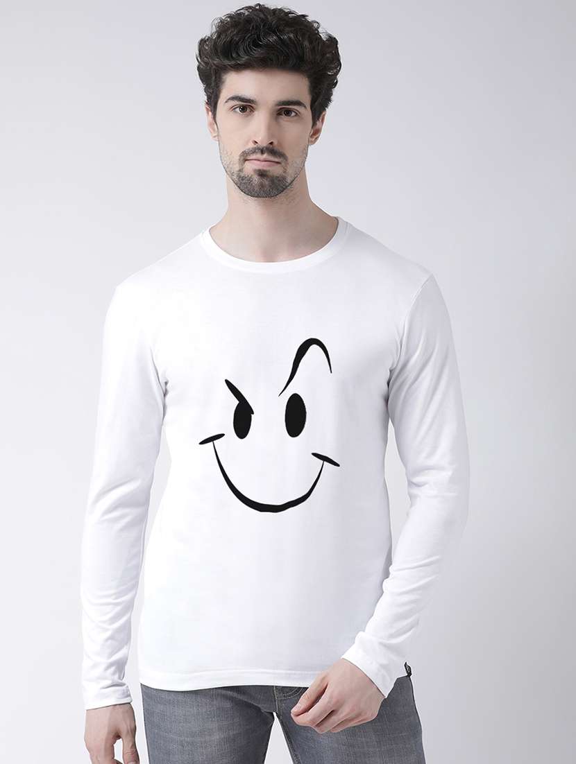white chest print t-shirt