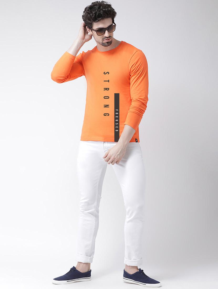 orange front print t-shirt - 17275203 - Standard Image - 3