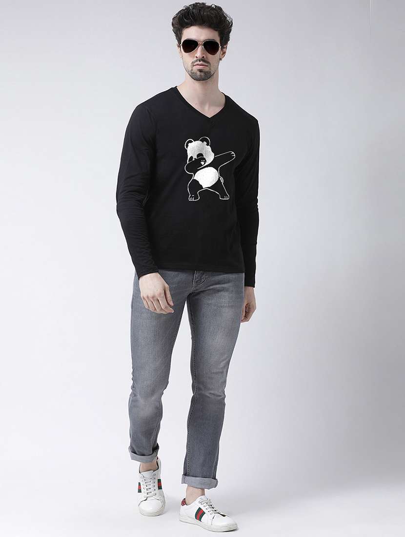 men front print long sleeve t-shirt - 17275229 - Standard Image - 3