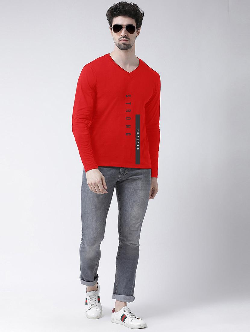 red front print t-shirt - 17275241 - Standard Image - 3