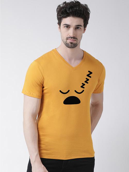 men v-neck chest print t-shirt - 17275257 - Standard Image - 0