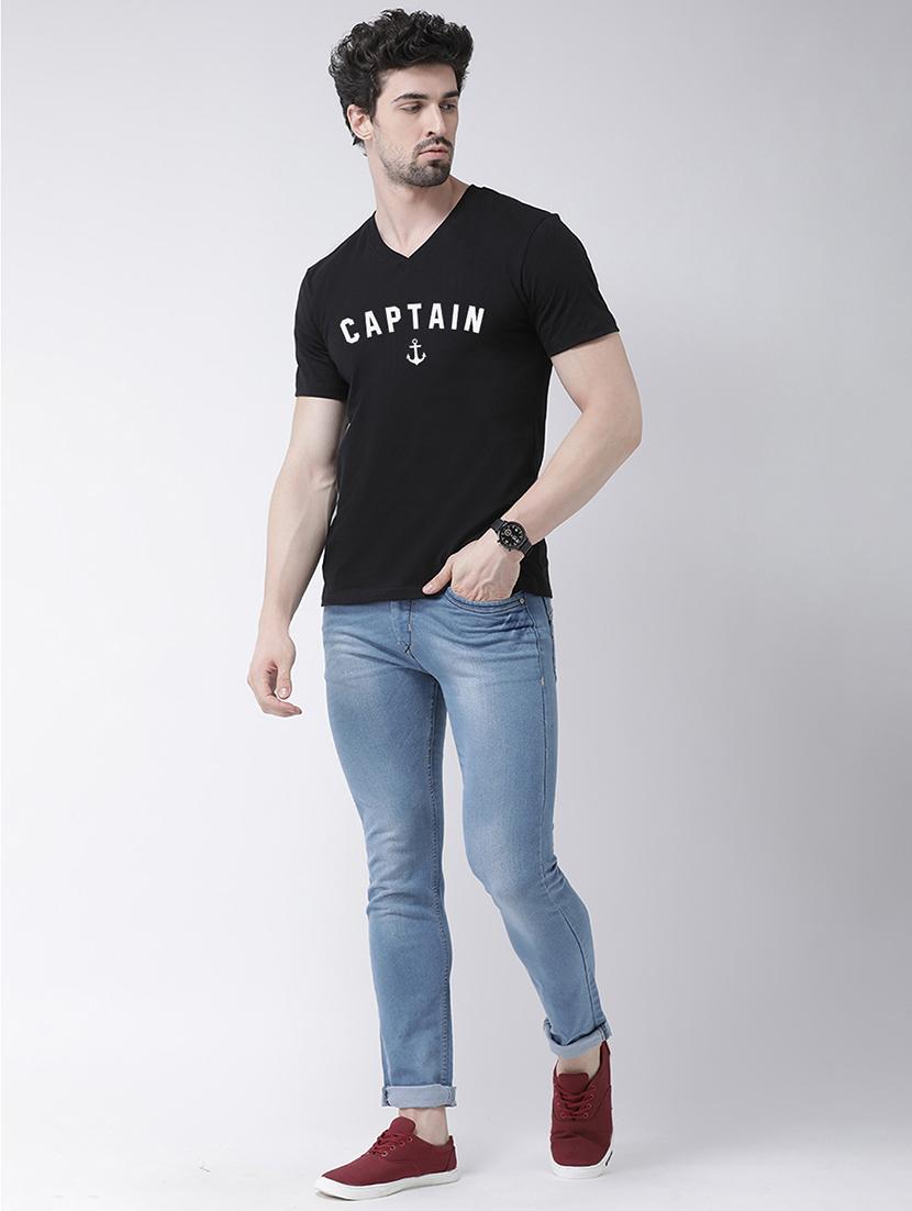 black chest print t-shirt - 17275271 - Standard Image - 3
