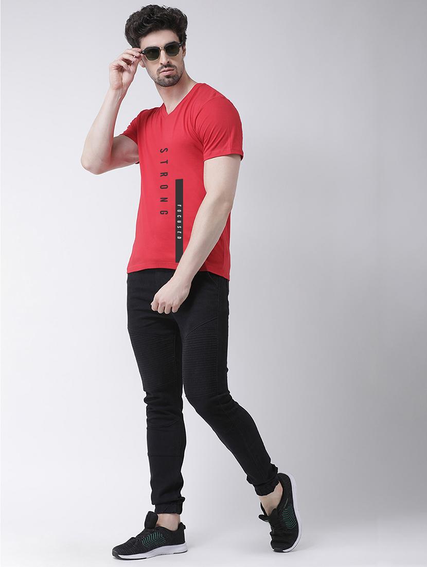 red front print t-shirt - 17275281 - Standard Image - 3