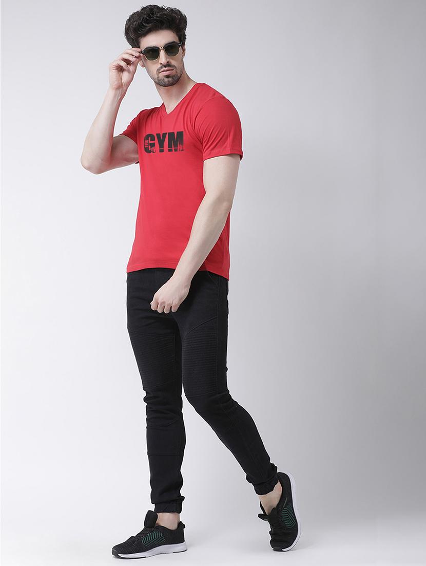 red chest print t-shirt - 17275288 - Standard Image - 3