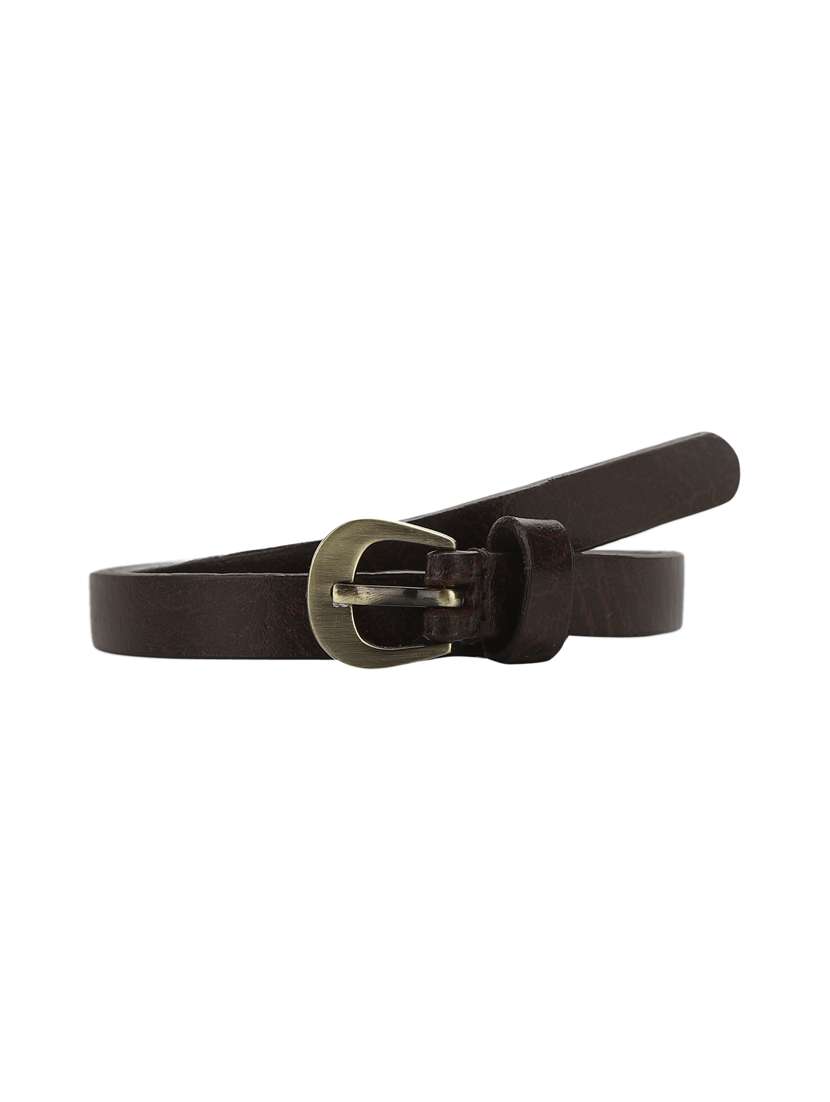 brown leather belt
