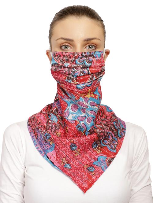 red cotton anti-pollution scarf women mask - 17279827 - Standard Image - 0