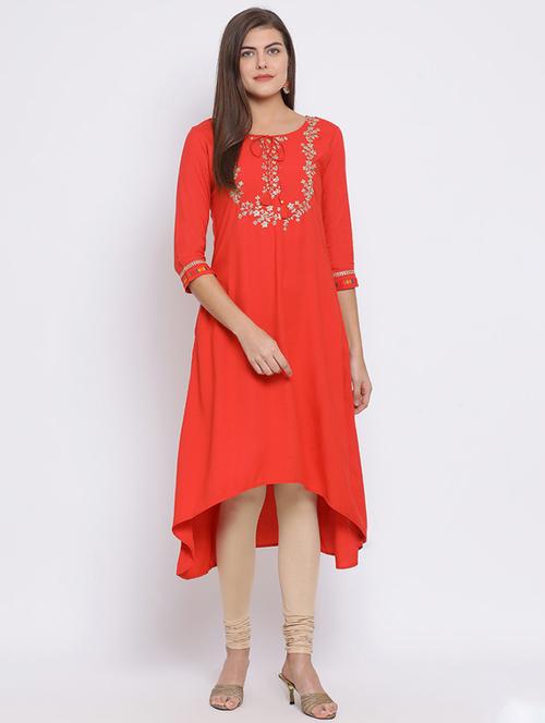 women's asymmetric kurta - 17282134 - Standard Image - 0