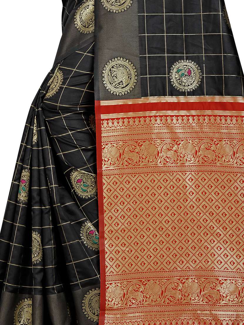 women's banarasi saree with blouse - 17282604 -  Standard Image - 3
