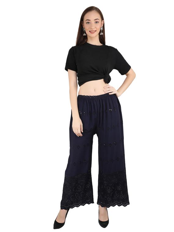 sequin embellished palazzo - 17282632 - Standard Image - 3