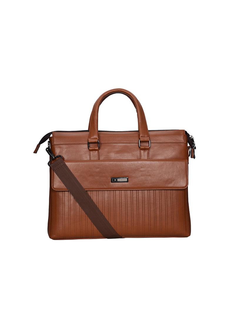 tan leatherette (pu) laptop bag - 17285893 - Zoom Image - 0