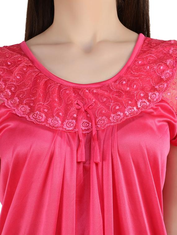 satin nightwear gown - 17286091 - Standard Image - 3