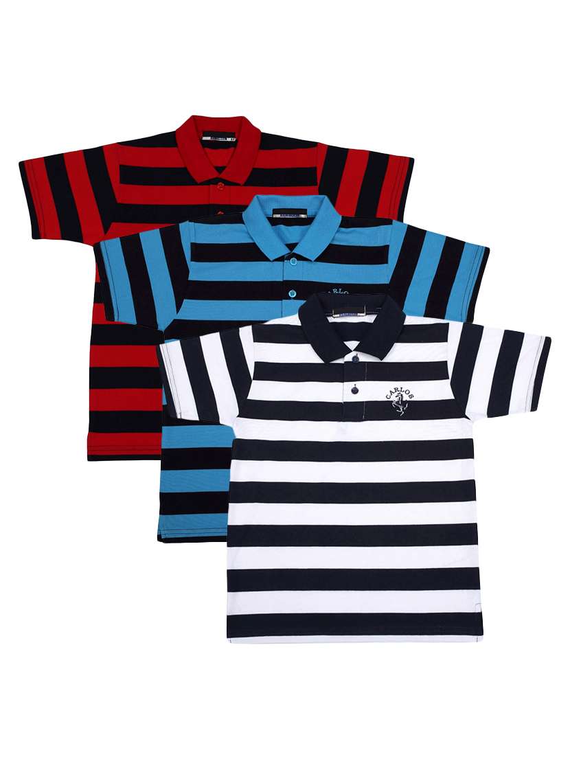 pack of 3 multi colored cotton t-shirt