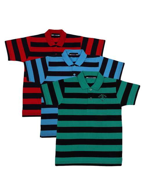 pack of 3 multi colored cotton t-shirt - 17286373 -  Standard Image - 0