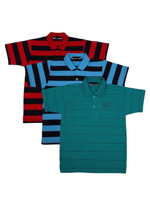 pack of 3 multi colored cotton t-shirt - 17286376 -  Standard Image - 0