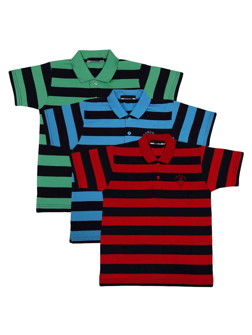 pack of 3 multi colored cotton t-shirt - 17286390 - Zoom Image - 0