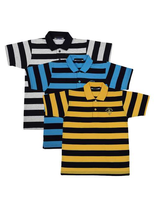 pack of 3 multi colored cotton t-shirt - 17286397 -  Standard Image - 0