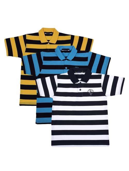 pack of 3 multi colored cotton t-shirt - 17286398 -  Standard Image - 0