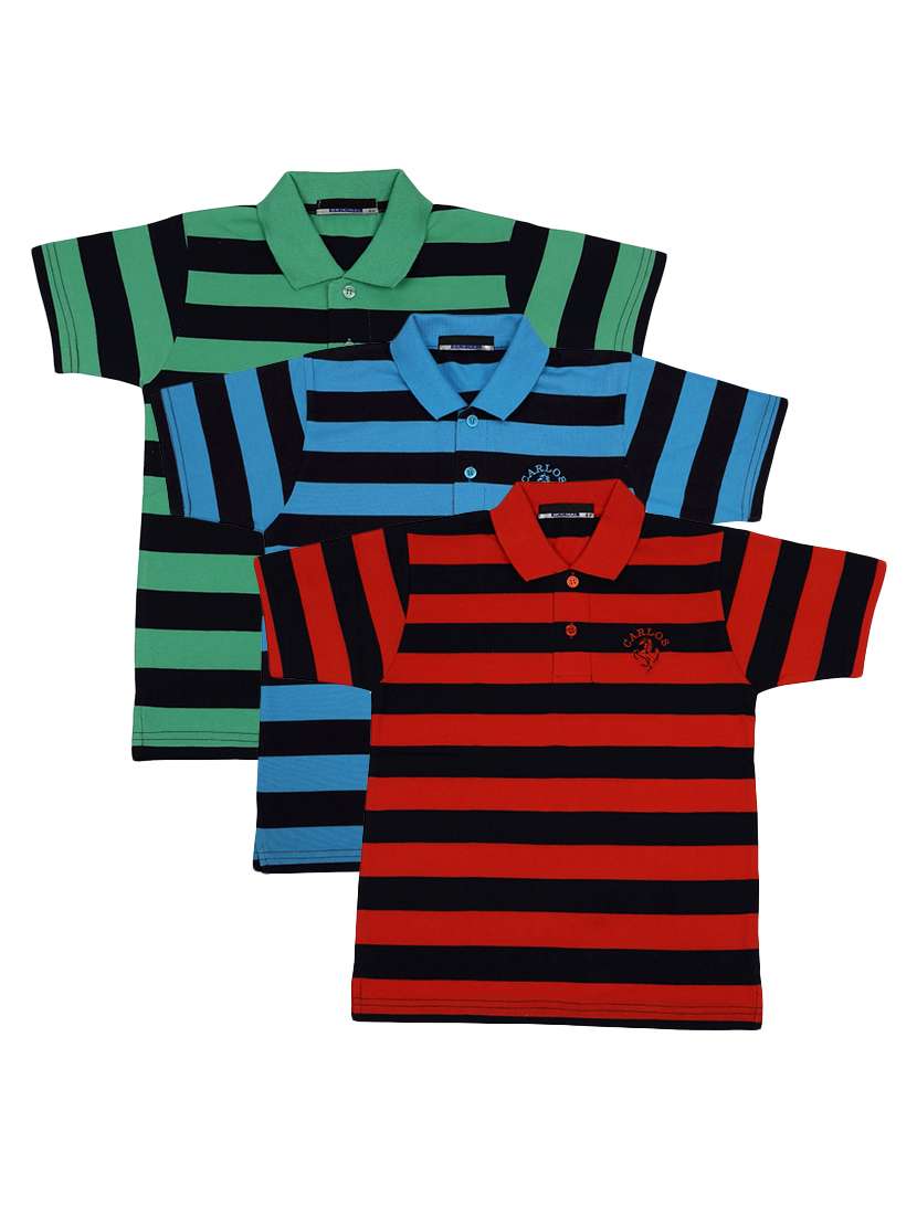 pack of 3 multi colored cotton t-shirt