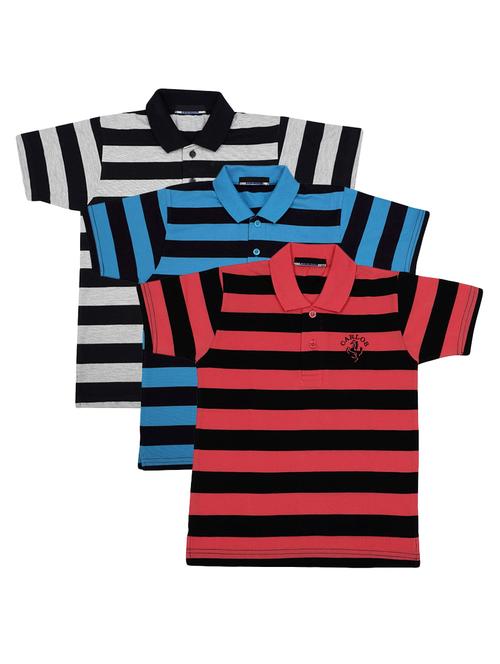 pack of 3 multi colored cotton t-shirt - 17286403 - Standard Image - 0