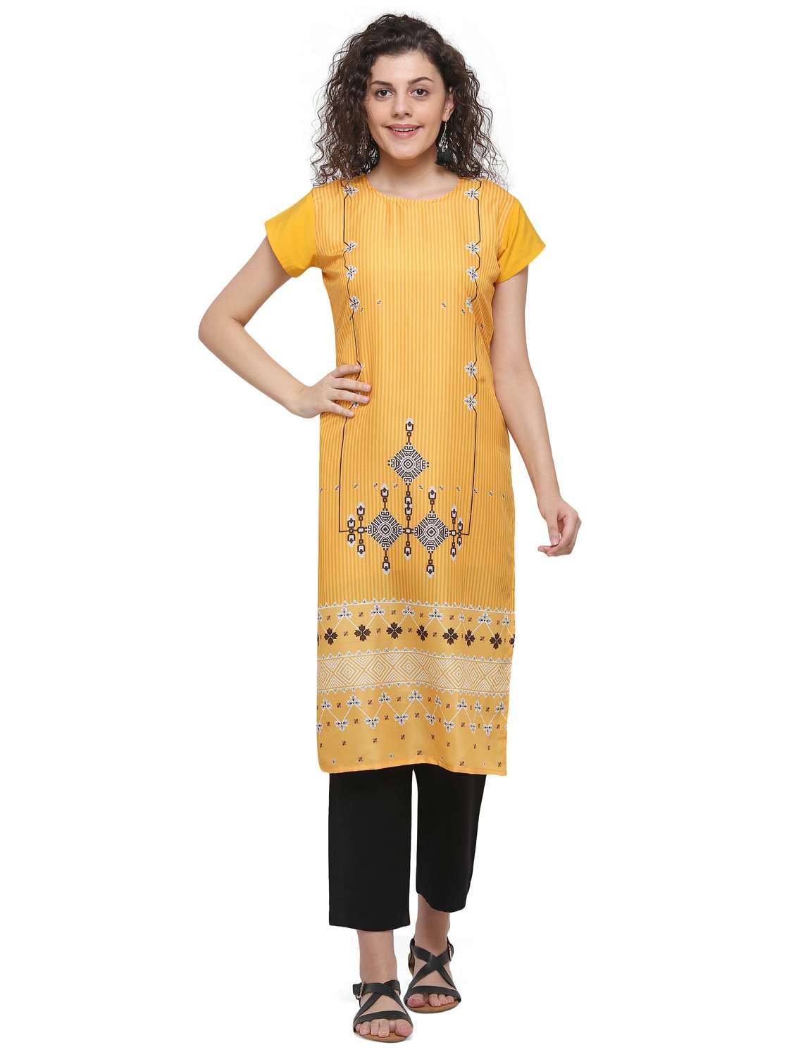 digital print straight kurta