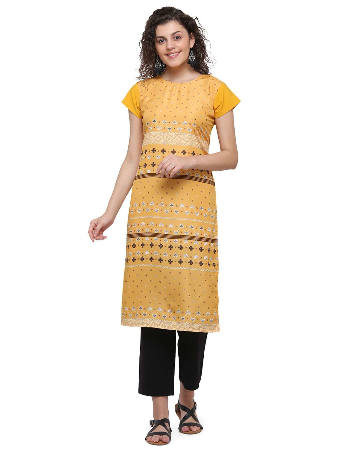 digital print straight kurta