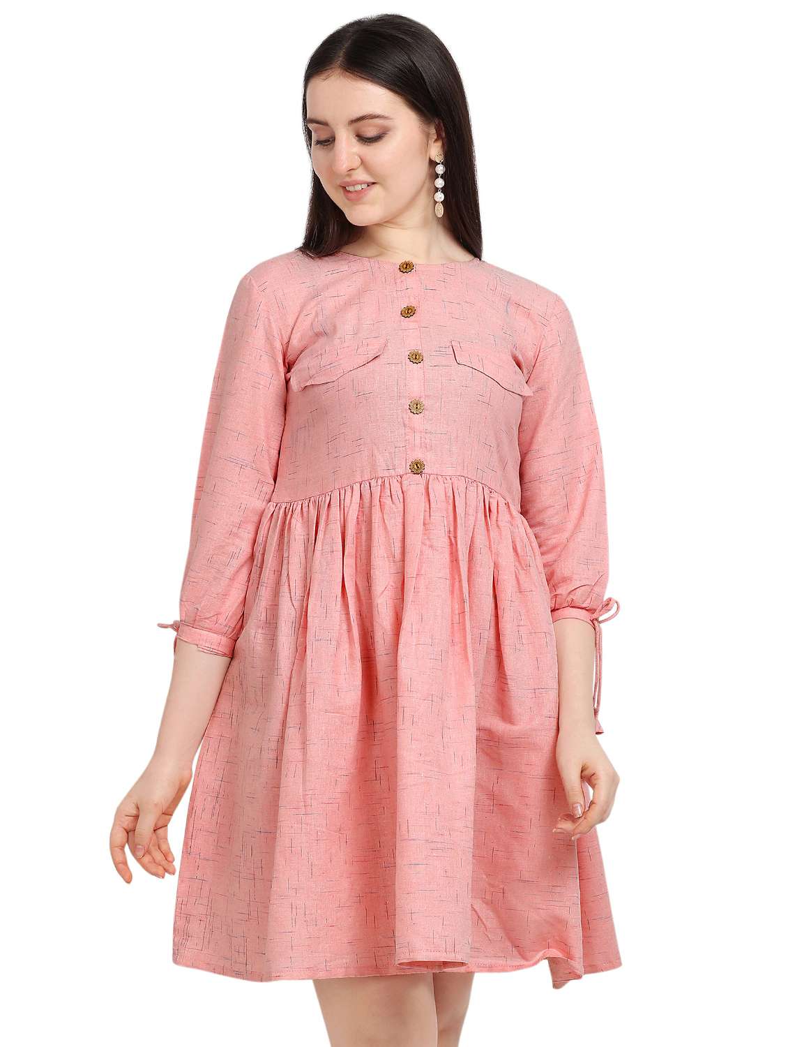 pink cotton dress