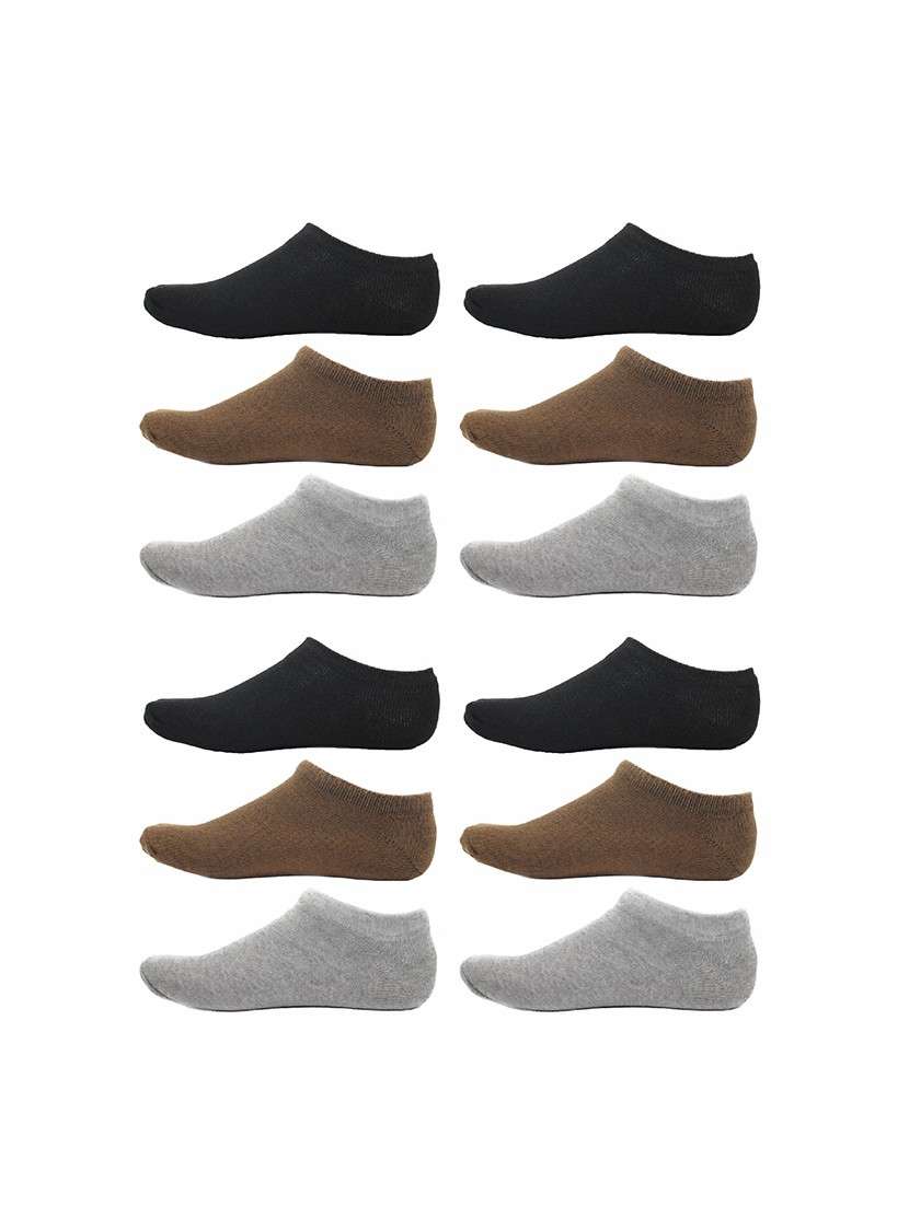 men pack of 6 solid ankle length  sock - 17287446 -  Zoom Image - 0