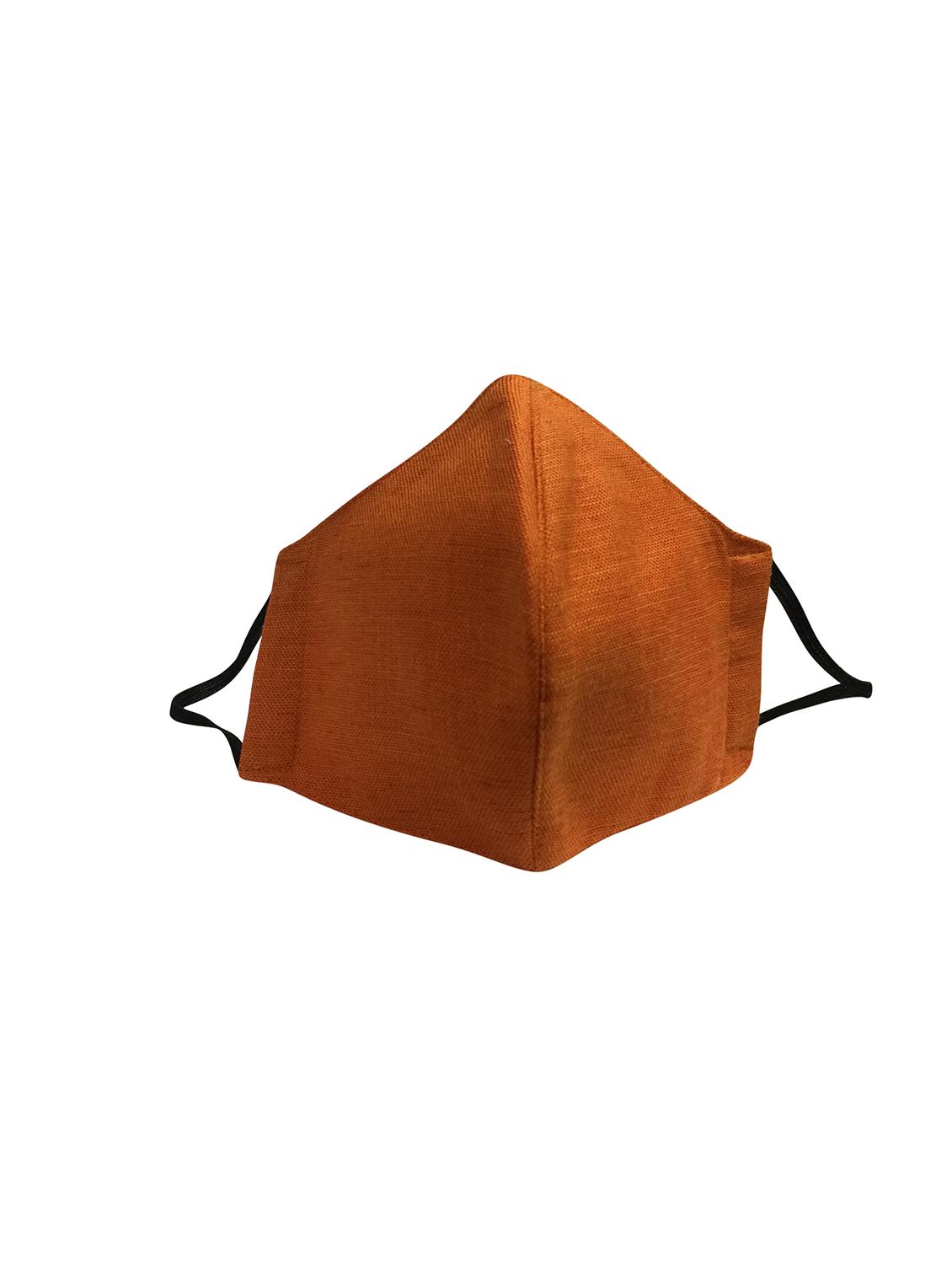 orange cotton solid men mask - 17287502 -  Zoom Image - 0