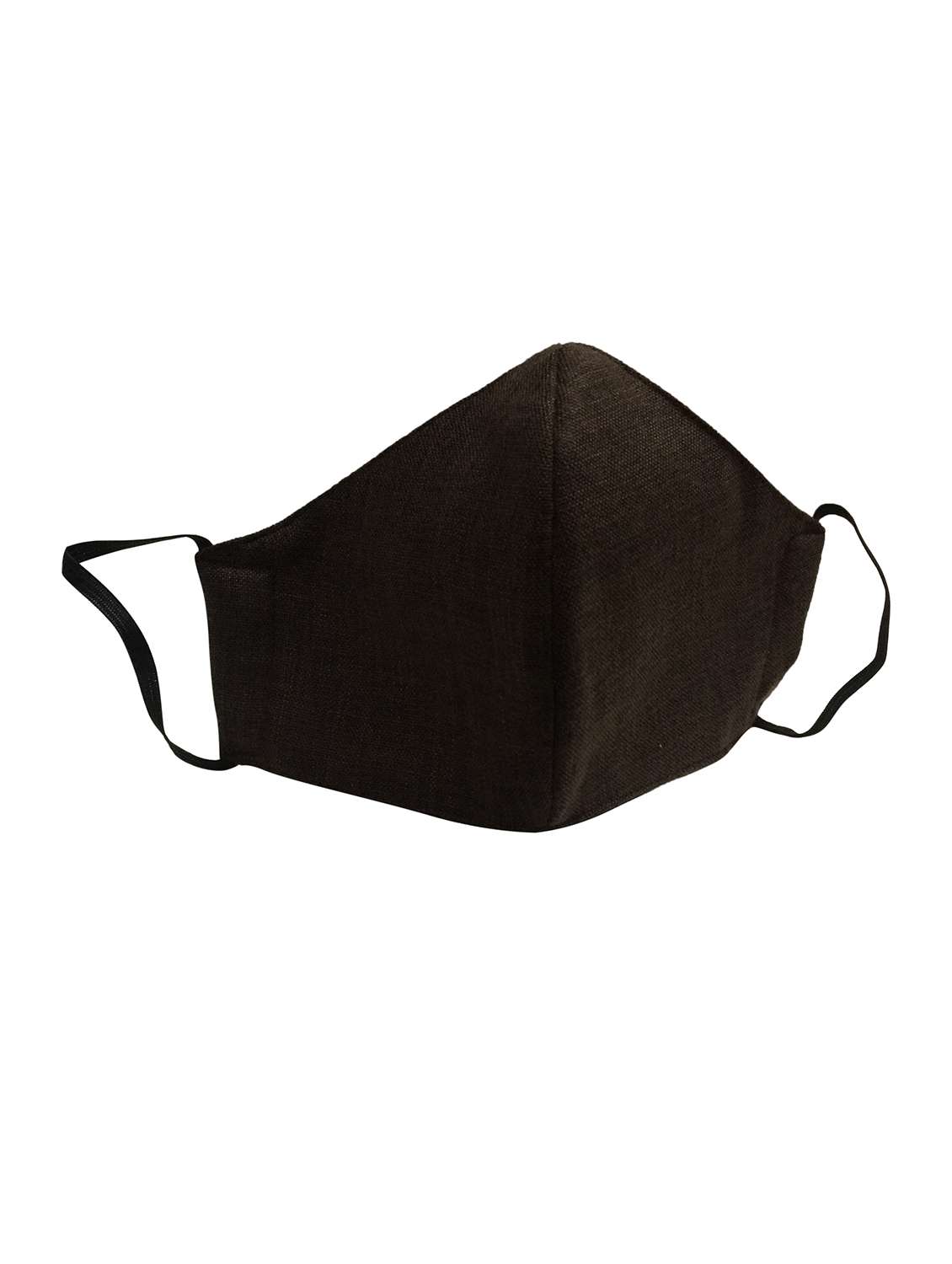 brown cotton solid men mask