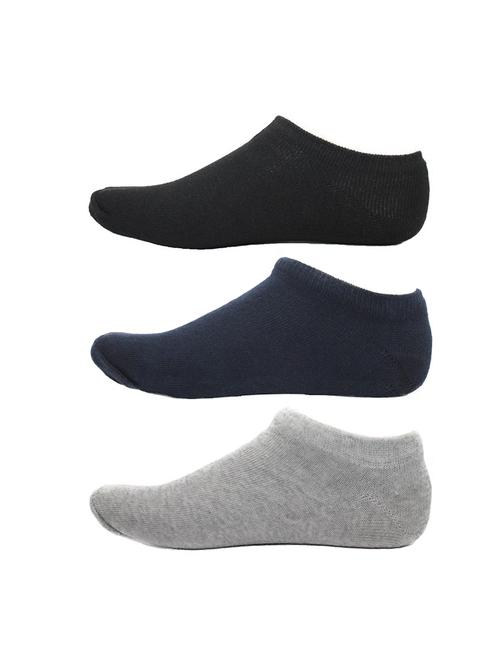 men pack of 3 solid ankle length sock - 17287628 - Standard Image - 0