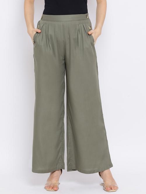 high rise pleated trousers - 17288456 - Standard Image - 0