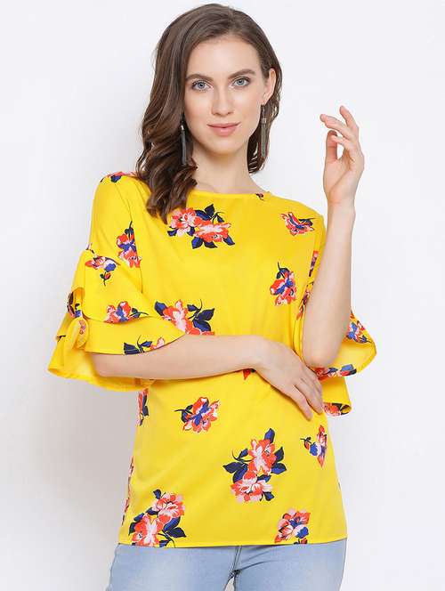 bell sleeves floral top  - 17288507 -  Standard Image - 0