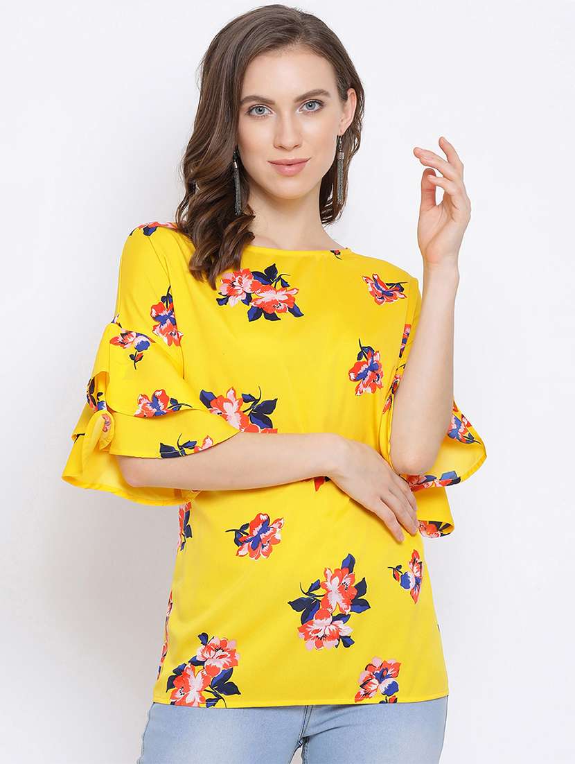 bell sleeves floral top  - 17288507 -  Zoom Image - 0