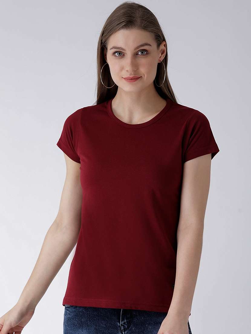 round neck solid tee 