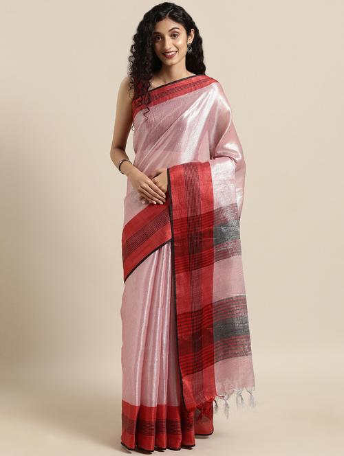 solid bordered saree - 17290146 - Standard Image - 0