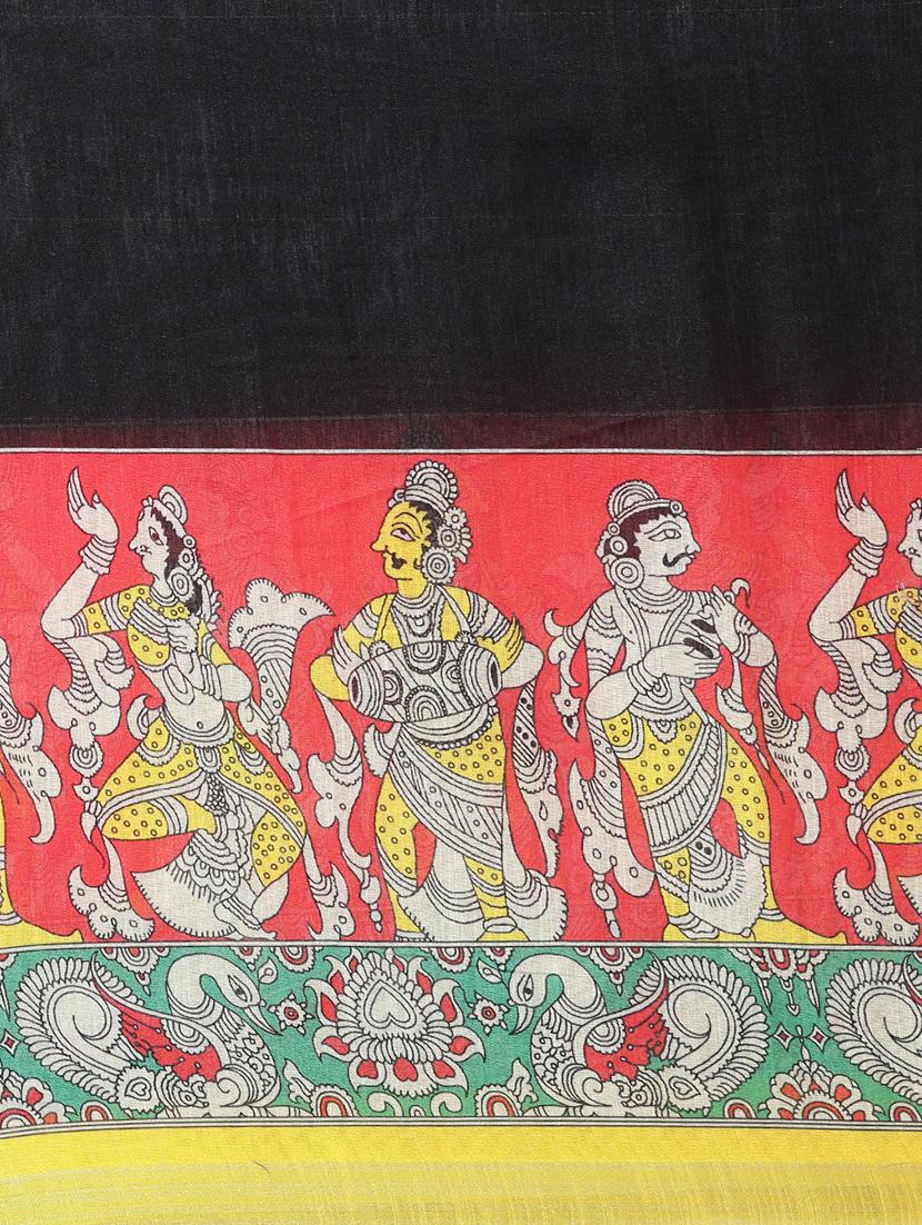 kalamkari printed saree with blouse - 17290149 - Standard Image - 3